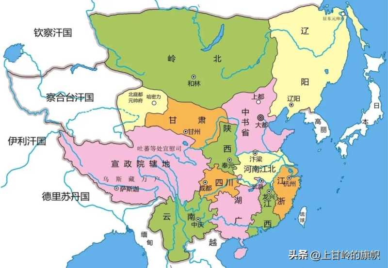 元朝的版图（中国元朝地图全图高清版大图）